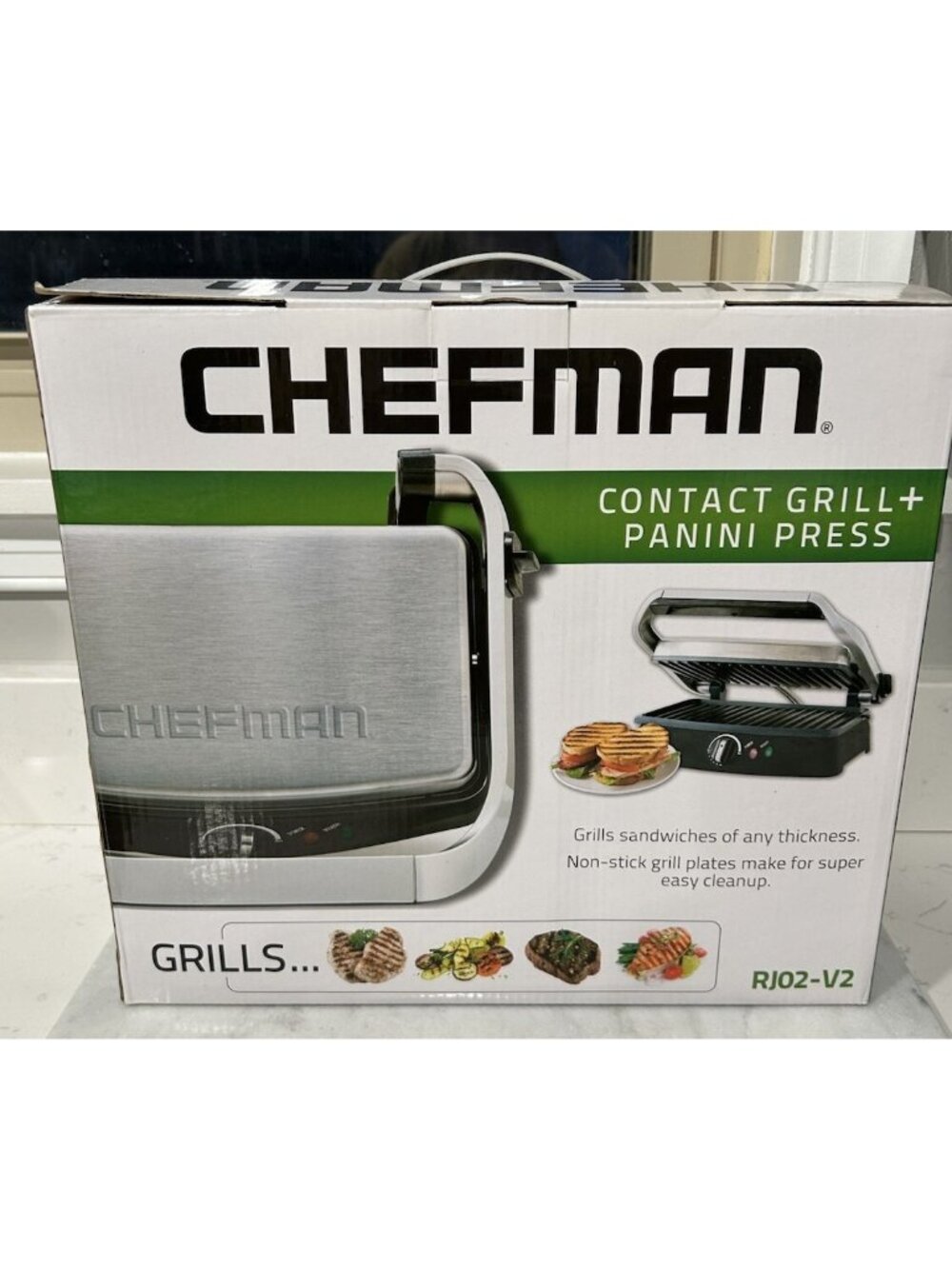 Chefman Contact Grill + Panini Press New In Box